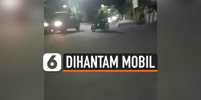 VIDEO: Rekaman Mengerikan Pelaku Balap Liar Dihantam Mobil