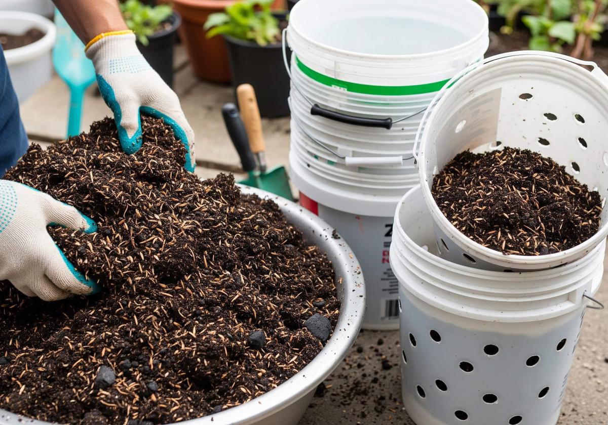 Cara Berkebun Sayur Organik Memakai Ember Bekas dan Kompos Dapur
