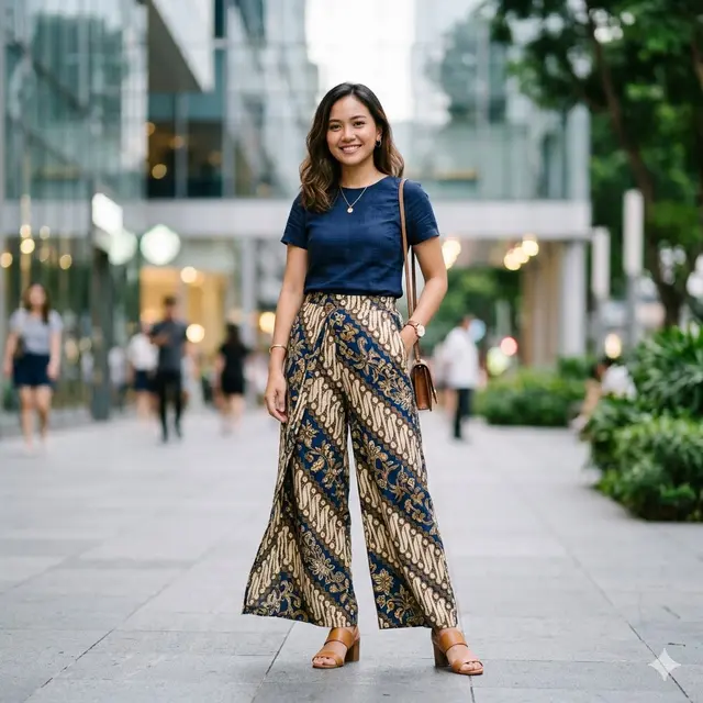 Model Celana Panjang Batik Wanita