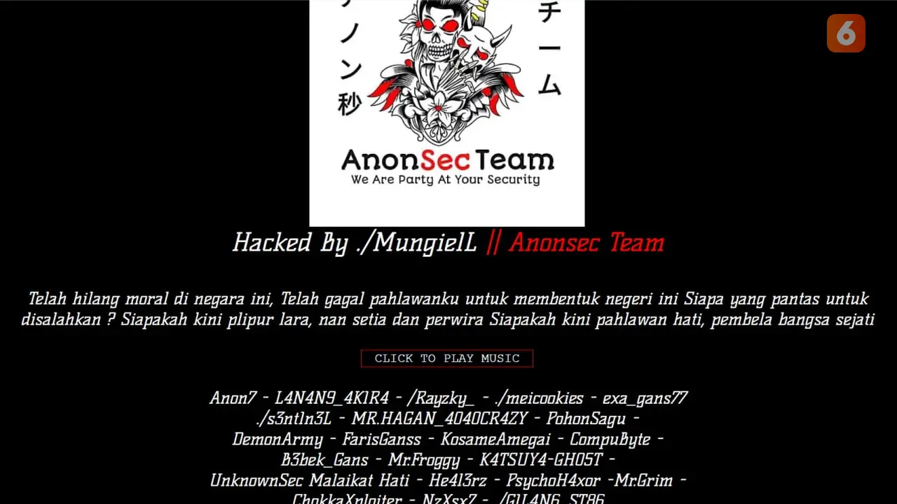 Hacker deface laman web SIPP Kemkes di