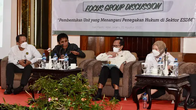 Focus Group Discussion Pembentukan Unit yang Menangani Penegakan Hukum Bidang Energi dan Sumber Daya Mineral. (Dok Kementerian ESDM)