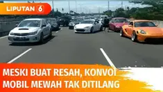 Konvoi mobil mewah di Tol Andara yang dinilai bersikap arogan viral di media sosial. Meski membuat jalanan macet dan membahayakan, tidak ada satu pun yang diberi sanksi tilang. Petugas hanya membubarkan dan memberikan imbauan.