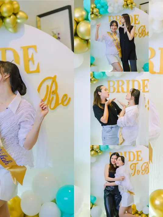 Pemeran dalam film The Doll 3 itu juga mengenakan selempang warna cokelat bertuliskan Akhirnya Nikah. Terlihat kehadiran para sahabatnya seperti Yuki Kato, Feby Rastanty, Furry Citra, dan lain sebagainya. [Instagram/jscmila]