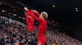 Nasib sial dialami oleh pemain Liverpool, Hugo Ekitike setelah mencetak gol kemenangan timnya pada laga Carabo Cup 2025 melawan Southampton, Rabu (24/09/2025) dini hari WIB. (AP Photo/PA/Peter Byrne)