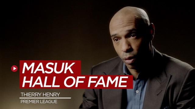 Berita video legenda Arsenal, Thierry Henry, masuk dalam Hall of Fame Liga Inggris (Premier League).