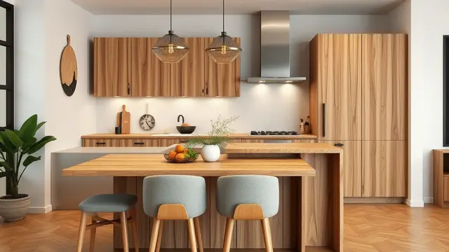 layout dapur menyatu dengan ruang makan (ilustrasi by qwen.ai)