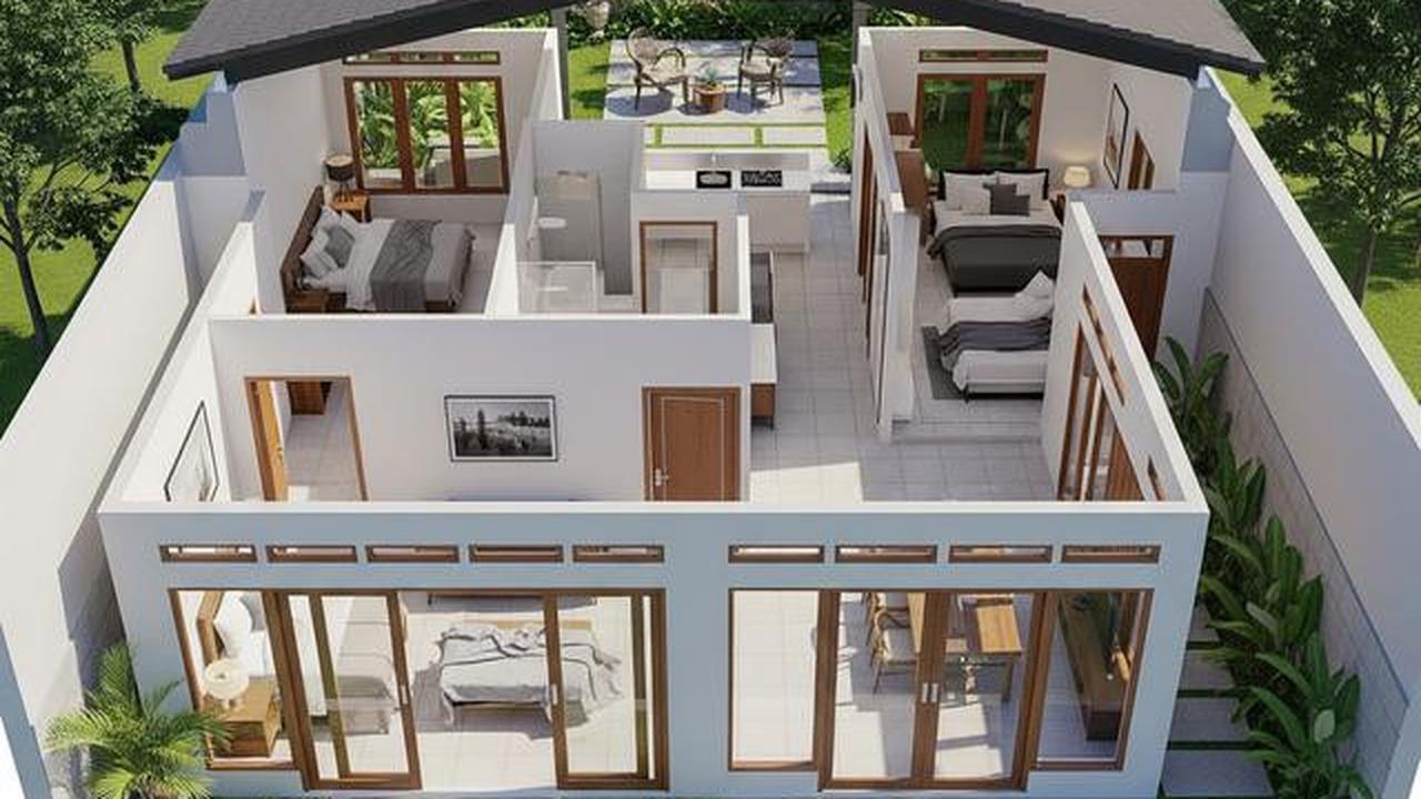 7 Denah Rumah 8x15 m dengan 3 Kamar Tidur untuk Keluarga Muda, Nyaman dan Hemat Ruang