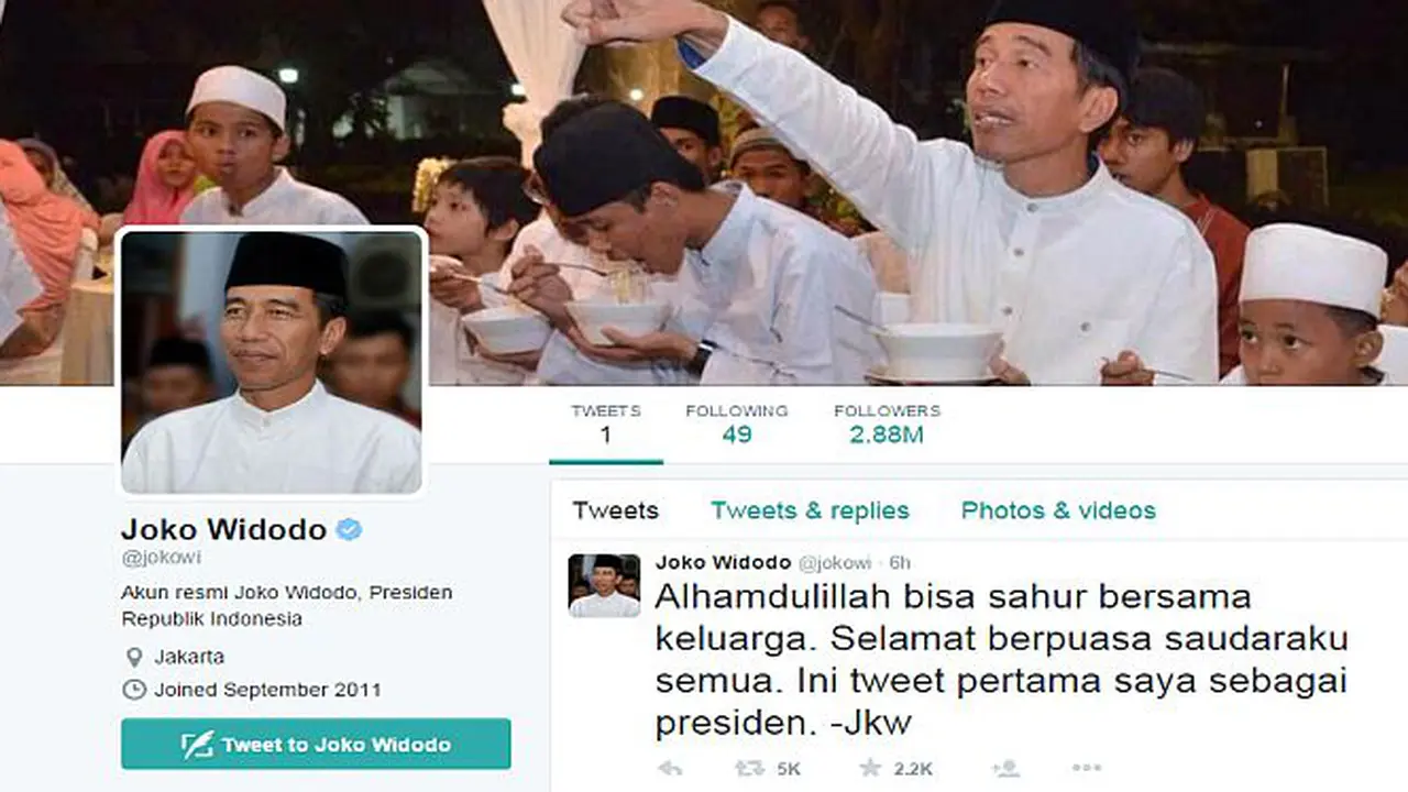 Presiden Jokowi Kembali Eksis di Twitter