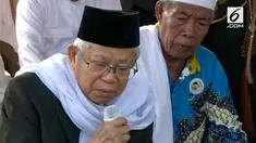Ma'ruf Amin melakukan ziarah ke makam keluarganya di daerah Banten. Ma'ruf sempat mengunjungi makam ayah, ibu,  dan istrinya yang pertama.