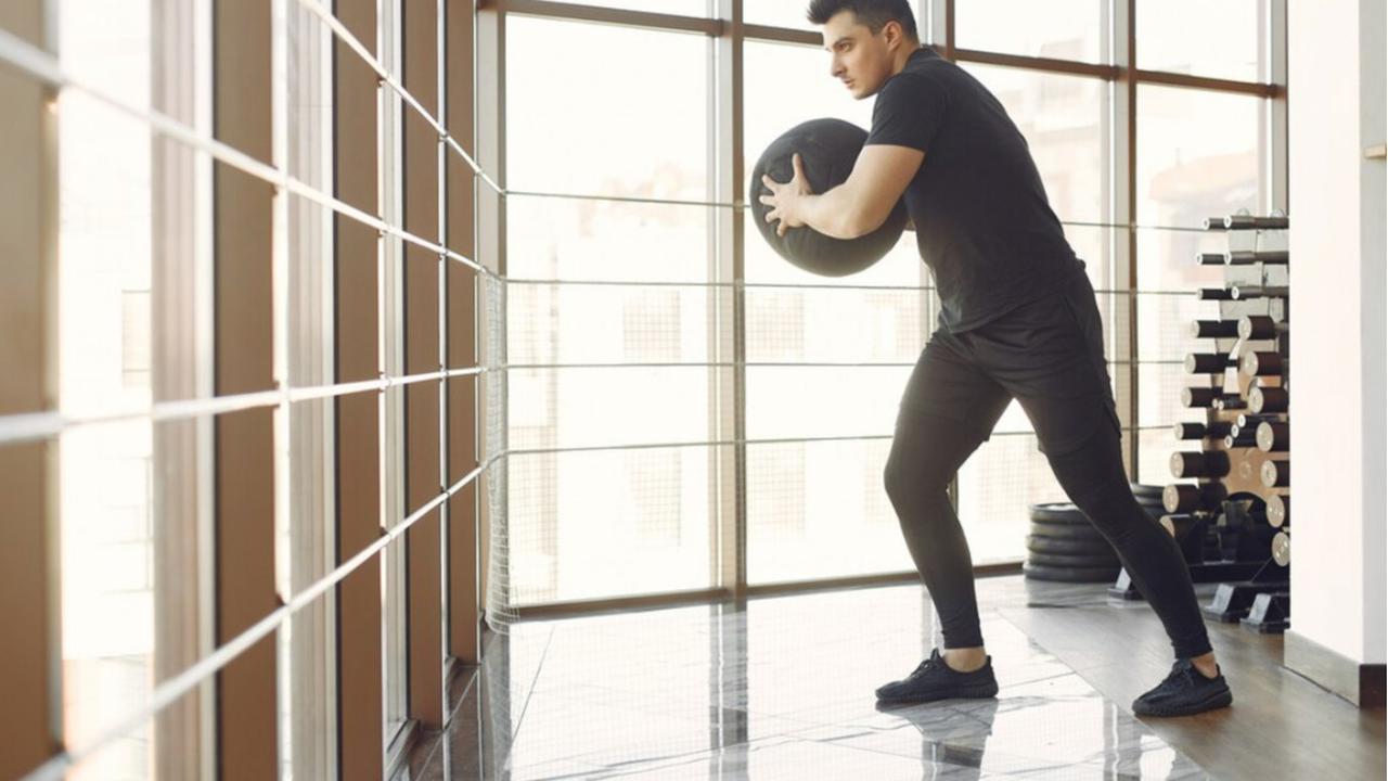 medicine ball swing