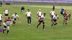 Para pemain rugby Inggris berlatih di Tokyo, Jepang, Selasa (29/10/2019). Inggris akan menghadapi Afrika Selatan di final Piala Dunia Rugby 2019. (AP Photo/Mark Baker)