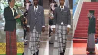 Benarkah sarung yang dikenakan Presiden RI Joko Widodo menginspirasi brand fashion ternama dunia? Foto: @indonesiavoice_