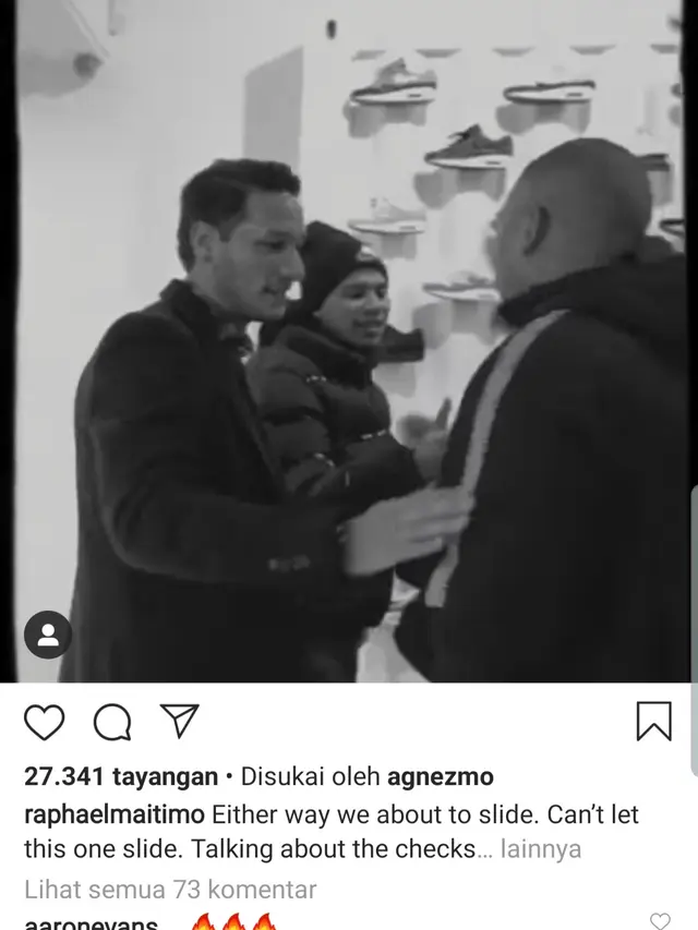 Unggahan Raphael Maitimo. (Foto: Instagram @raphaelmaitimo)