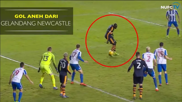 Berita video gol aneh yang dicetak Mohamed Diame, gelandang Newcastle United di Championship Division Inggris. Seperti apa gol itu?