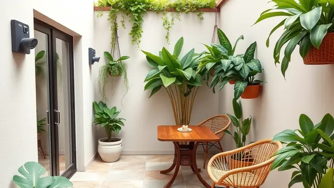 teras rumah dekorasi tropis (Ilustrasi by qwen.ai)