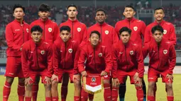 Starting IX Timnas Indonesia U-19 saat laga semifinal Piala AFF U-19 2024 melawan Malaysia di Stadion Gelora Bung Tomo, Surabaya, Sabtu (27/07/2024). (Dok. PSSI)