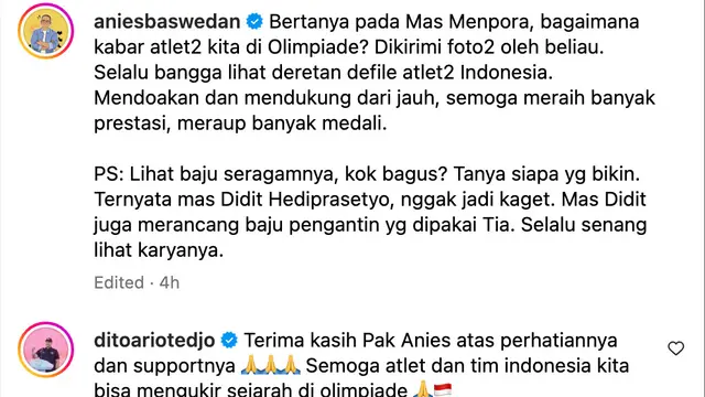 Unggahan Anies Baswedan. (Foto: Dok. Instagram @aniesbaswedan)