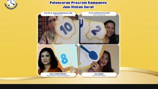 Gya Sadiqah menghadiri konferensi pers virtual kampanye Jam Makan Serat, pada 3 Juni 2021.