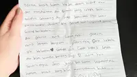 Surat Doni Salamanan dari Penjara untuk Sang Istri yang Berulang Tahun. (instagram.com/dinanfajrina)