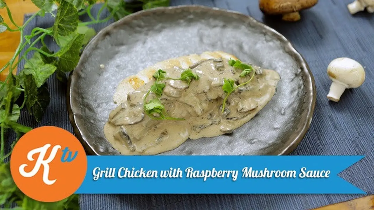 Olahan Ayam Nikmat, Grill Chicken with Raspberry Mushroom Sauce