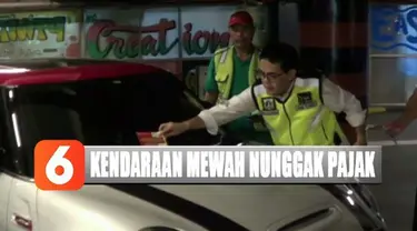 Sebanyak 42 kendaraan ditemukan belum membayar pajak dan beberapa di antaranya adalah mobil mewah.