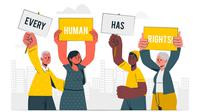 Ilustrasi HAM / Hak Asasi Manusia. (Image by storyset on Freepik)