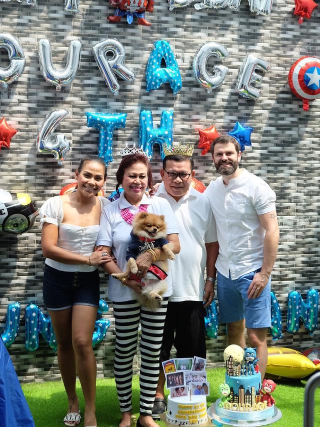 Momen ulang tahun Courage anak Melaney Ricardo dan Tyson Lynch