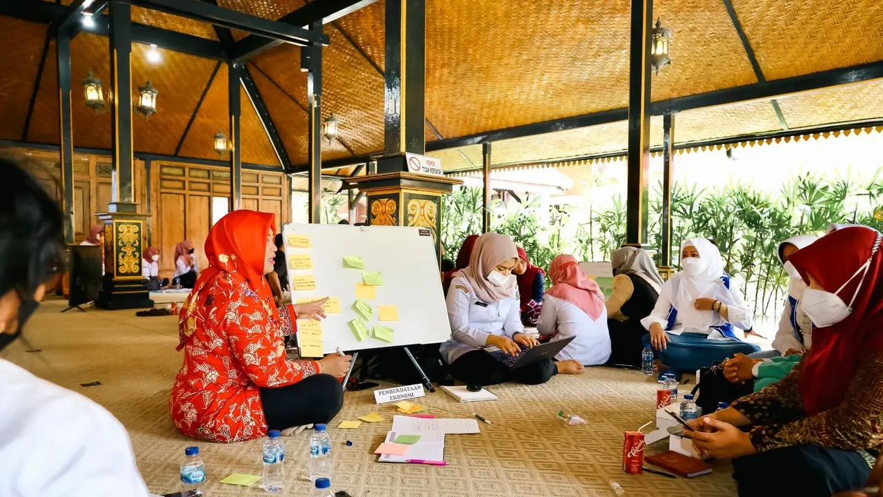 Pelaksanaan munsrenbang perempuan dan anak serta penyandang disabilitas di Pelinggihan Dinas Pariwisata dan Kebudayaan Banyuwangi. (Istimewa)