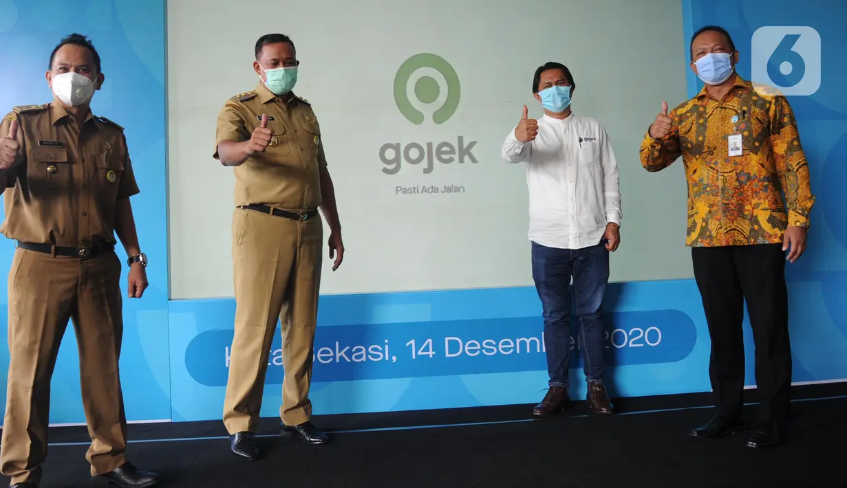 Melalui kolaborasi antara GoPay, layanan pembayaran bagian dari super App Gojek, dan Pemerintah Kota Bekasi melalui Badan Pendapatan Daerah (Bapenda) dan Bank BJB, warga bisa membayar pajak dengan menggunakan GoPay lewat fitur GoTagihan yang ada di aplikasi Gojek. (Liputan6.com/HO/Ading)