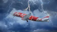 Ilustrasi Pesawat AirAsia hilang