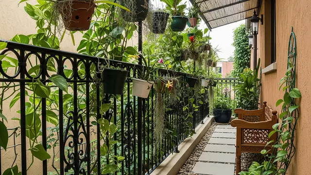 Model Teras Rumah Sempit Lebar 1 Meter, Fungsi Ganda untuk Kebun (AI)