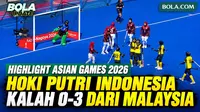 Tim hoki putri Indonesia menghadapi Malaysia dalam laga klasifikasi perebutan posisi 5–8 Asian Games 2026. Indonesia harus mengakui keunggulan Malaysia dengan skor 0-3.