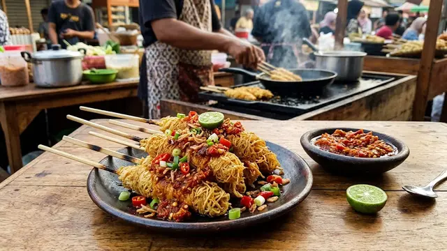 Resep Sate Telur Gulung Pedas/AI Generated