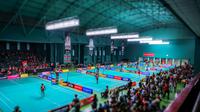 Suasana di GOR Djarum, Jati, Kudus, saat bergulirnya Audisi Umum PB Djarum 2025, Selasa (9/9/2025). (Bola.com/Bagaskara Lazuardi)