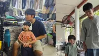 Potret Angga Yunanda bareng ‘anak’  di film Dua Hati Biru (Sumber: Instagram/@angga)