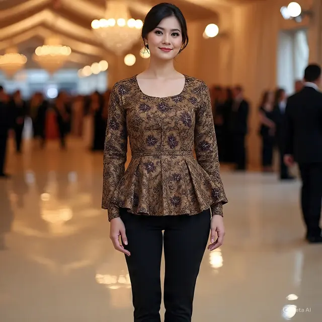 Model Baju Batik Lengan Panjang untuk Tampil Slim