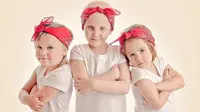 3 gadis kecil pejuang kanker. Foto: Aww.com.au