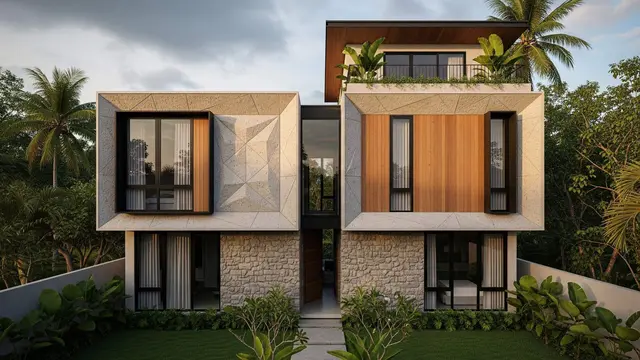 Model Rumah Minimalis dengan Atap Datar dan Rooftop Kecil
