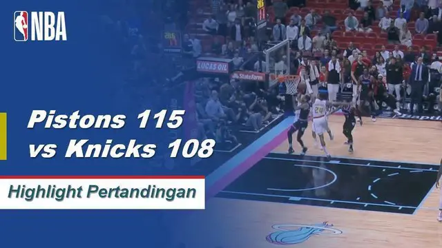 Cuplikan Pertandingan NBA : Pistons 115 vs Knicks 10
