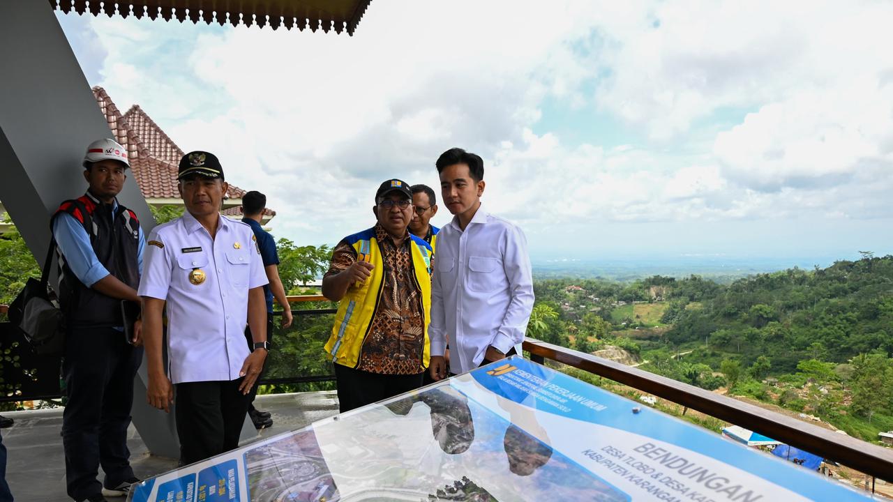 Tinjau Proyek Bendungan Jlantah di Karanganyar, Gibran Harap Pembangunan Tepat Waktu