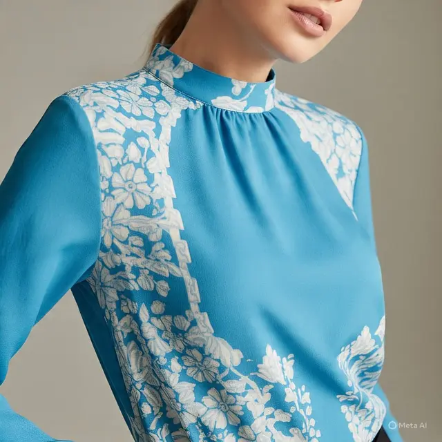 Blouse Kerah Tinggi: Model Atasan Batik Wanita Terbaru dengan Desain Unik