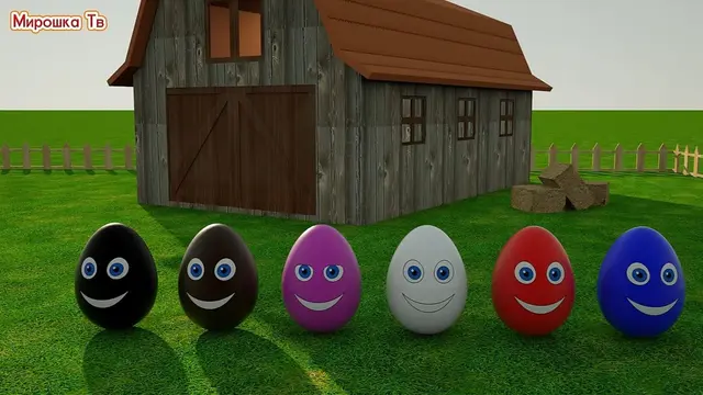 Video Learning Colors - Colorful Eggs on a Farm (YouTube/Miroshka TV)