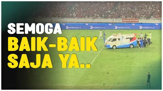 Berita Video, momen pemain Timnas Filipina harus dibawa dengan ambulans ke luar lapangan setelah bertabrakan dengan Ernando Ari