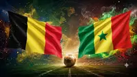 Ilustrasi Belgia Vs Senegal di 32 besar Piala Dunia 2026. (Dok. Bola.com by AI)