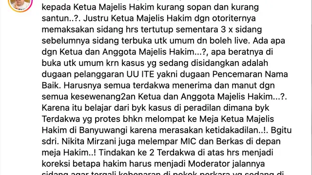 Pernyataan sikap Razman Nasution. (Foto: Dok. Instagram @razmannasution71)