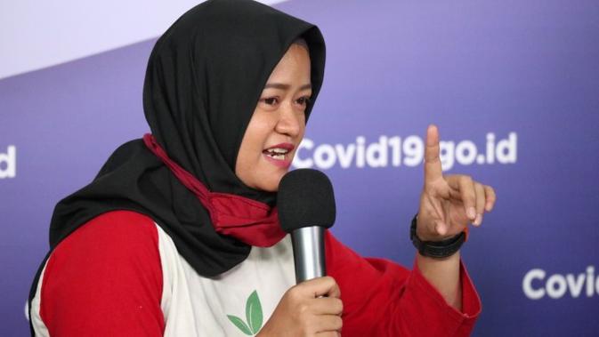 Di Graha BNPB, Jakarta, Senin (4/5/2020), pegiat Indonesia Berkebun Winartania mendorong, warga memanfaatkan ruang terbatas di rumah untuk berkebun atau menanam tanaman, termasuk sayuran. (Dok Badan Nasional Penanggulangan Bencana/BNPB)