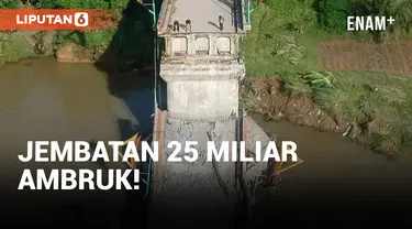Duh, Jembatan 25 Miliar di Padang Pariaman Ambruk!