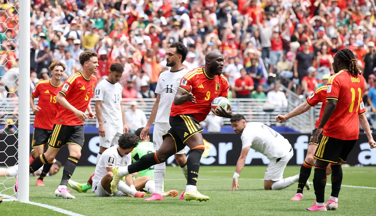 Skor imbang 1-1 bertahan hingga akhir laga dan membuat Belgia hanya puas memetik satu poin di Grup G Piala Dunia 2026. (AFP/Getty Images/Alex Grimm)