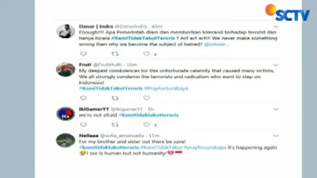 Warganet Kecam Teror Bom di Surabaya