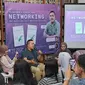 Sesi pematerian acara peluncuran dan diskusi buku ke lima William dengan judul “Networking: Seni Nyetor (dan Cari) Muka untuk Profesional” (Foto.Liputan6.com/Fahmi Zaenal Mutakin)